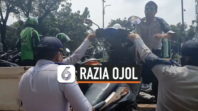 VIDEO: Dishub DKI Razia Ojek Online yang Parkir Sembarangan