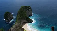 Pantai Kelingking di Nusa Penida, Bali. (Liputan6.com/Asnida Riani)