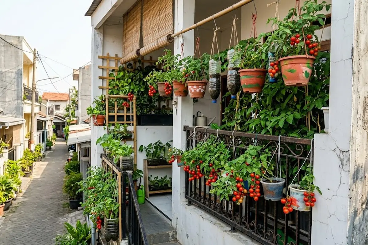 Ide Kebun Tomat Rampai Gantung untuk Rumah Tanpa Halaman