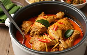 Ayam Gulai Padang Pakai Magic Com. foto: Gemini AI