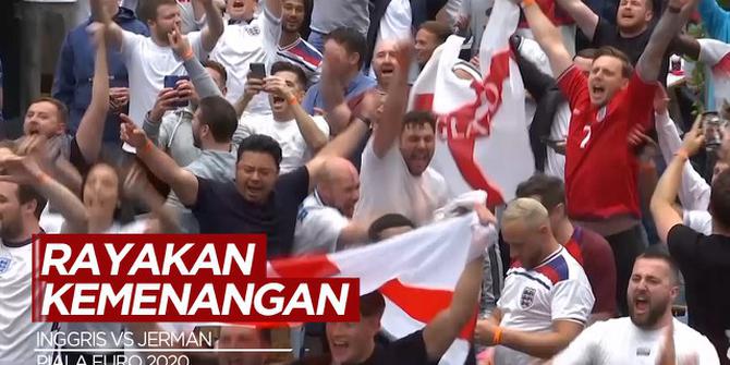 VIDEO: Fans Timnas Inggris Menggila di London Usai The Three Lions Kalahkan Jerman