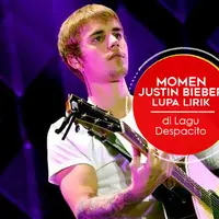 Menyimak momen Justin Bieber lupa lirik menyanyikan lagu Despacito. (Foto: AFP/Bintang.com, Desain: Nurman Abdul Hakim/Bintang.com)
