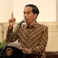 Presiden Jokowi memberikan pidato saat peresmian Pencanangan SE 2016. (Liputan6.com/Faizal Fanani)