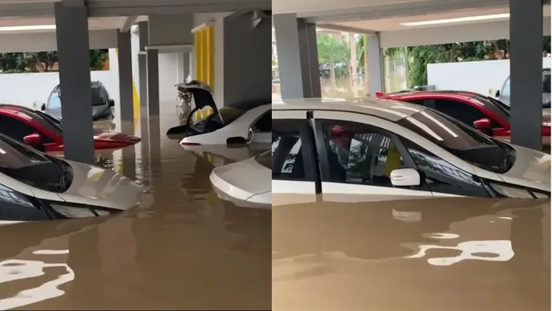 6 Potret Mobil-Mobil Mewah Parto Patrio yang Terendam Banjir