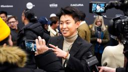 Rich Brian menghadiri pemutaran perdana film Jamojaya saat Sundance Film Festival 2023 di Eccles Theatre, Park City, Utah, Amerika Serikat, 22 Januari 2023. Jamojaya menjadi film debut akting Rich Brian di dunia seni peran. (Photo by Charles Sykes/Invision/AP)