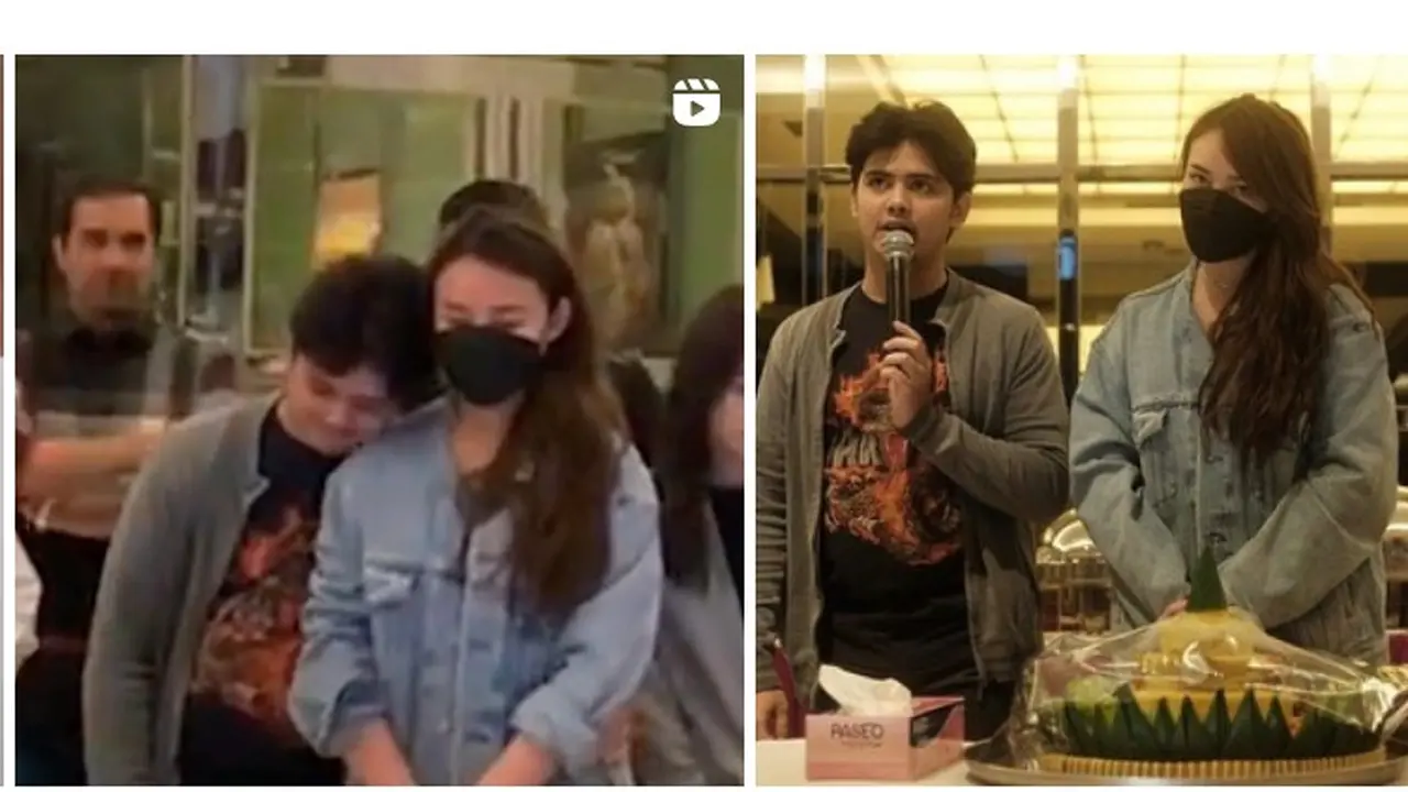 Potret akrab Aliando Syarief dan Amanda Manopo saat syukuran film Indigo (Foto: Instagram hitmakestudios/mandaskatic.id_new)