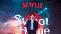 Song Kang dalam konferensi pers Sweet Home Season 2. (Foto: Netflix)