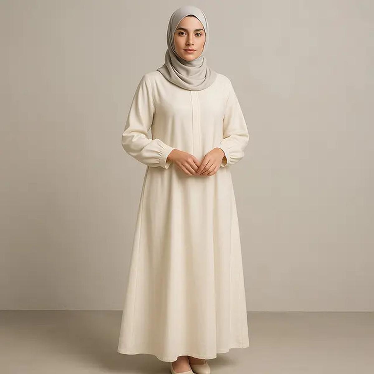 12 Model Busana Muslimah 1 Warna yang Lagi Tren di 2025, Tampilan Simpel tapi Elegan