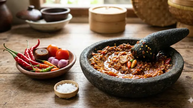 Cara Membuat Sambal Terasi Tomat (Foto: Gemini AI)