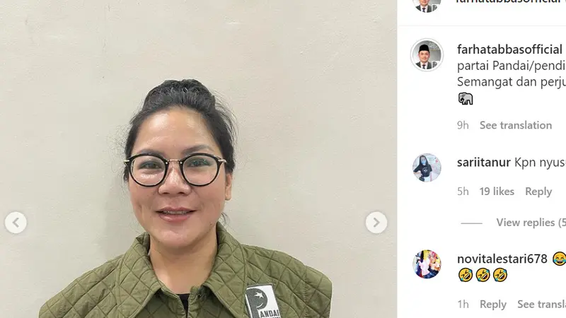 Dokter Lois Owien meninggal dunia. Sosonya sempat kontroversial karena pernah menyebut tak percaya COVID-19(Tangkapan layar dari Instagram Farhat Abbas)