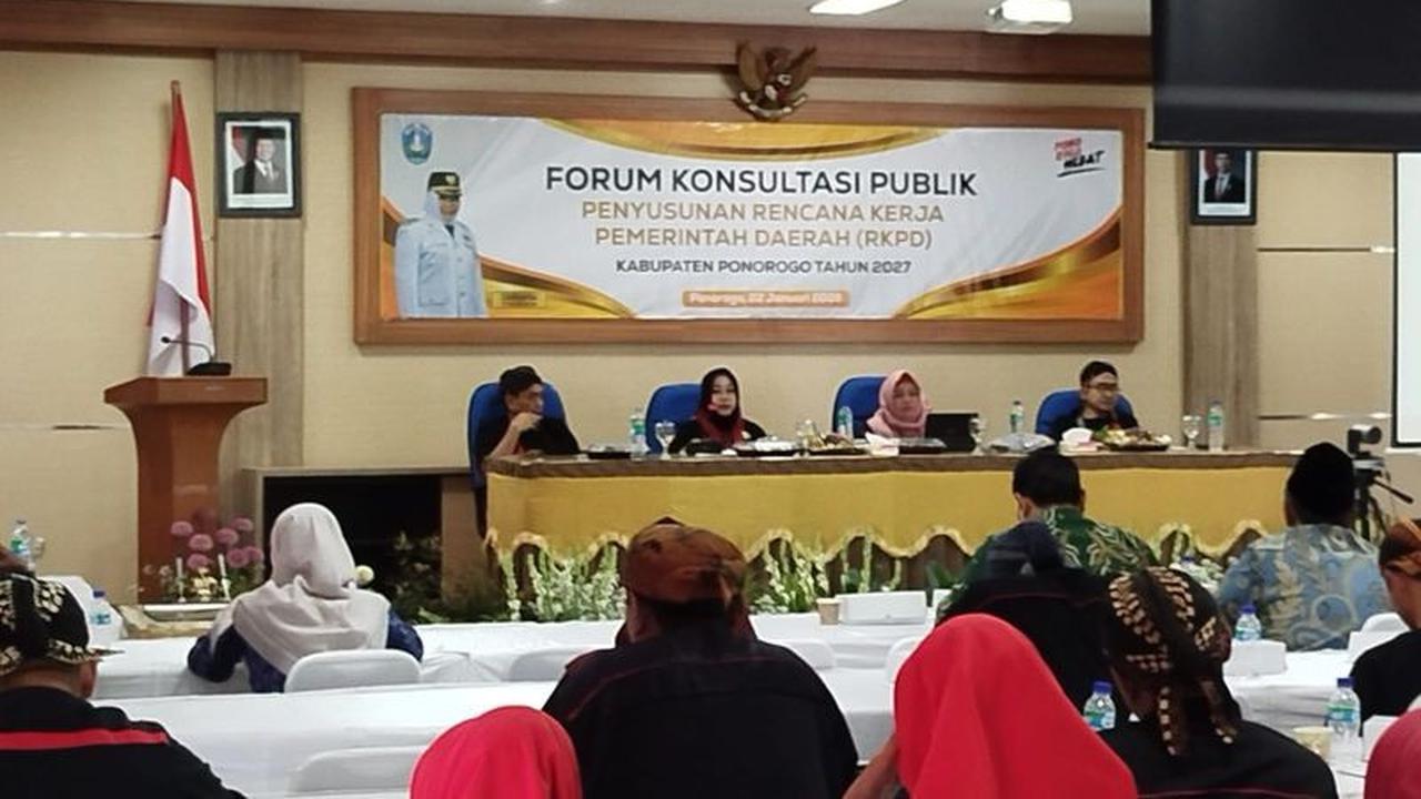 Pemkab Ponorogo Matangkan Arah Pembangunan Ponorogo 2027 Melalui Konsultasi Publik RKPD