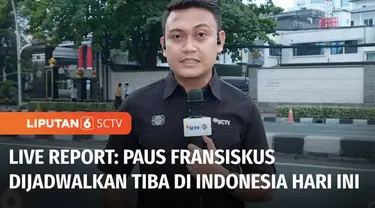 Pemimpin Katolik dunia, Paus Fransiskus hari ini dijadwalkan tiba di Indonesia. Untuk memantau persiapan kedatangan kunjungan Paus Fransiskus sudah ada rekan Agi Kurniasandi di Kedutaan Besar Vatikan di Jakarta.