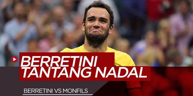 VIDEO: Menang 5 Set atas Monfils, Berrettini Tantang Rafael Nadal di Semifinal AS Terbuka 2019