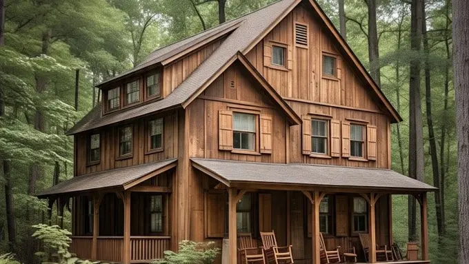 rumah kayu 3 tingkat (credit: meta ai)