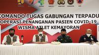 Ketua Satgas COVID-19 Doni Monardo memberikan arahan di RSDC Wisma Atlet Kemayoran Jakarta, Kamis (20/5/2021). (Tim Komunikasi Satgas COVID-19)
