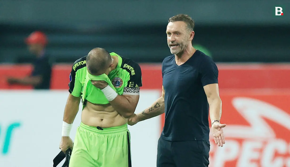 Salah satu pemain yang kena sasaran kemarahan Thomas Doll adalah sang kapten Persija, Andritany Ardhiyasa. (Bola.com/M Iqbal Ichsan)