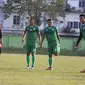 PSMS menggelar latihan intensif jelang menghadapi Persija (Liputan6.com/Reza Efendi)