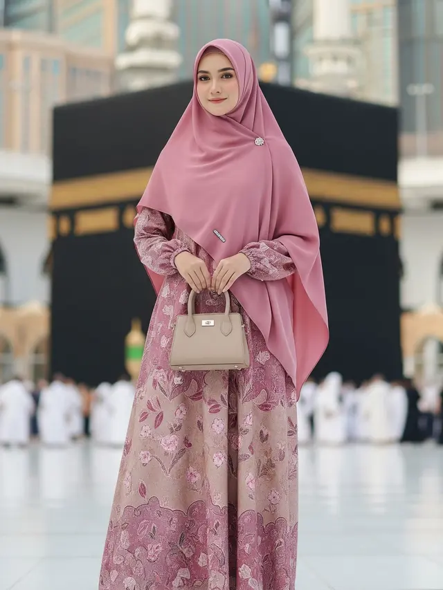 Model Gamis Batik Buat Umroh yang Anggun dan Nyaman