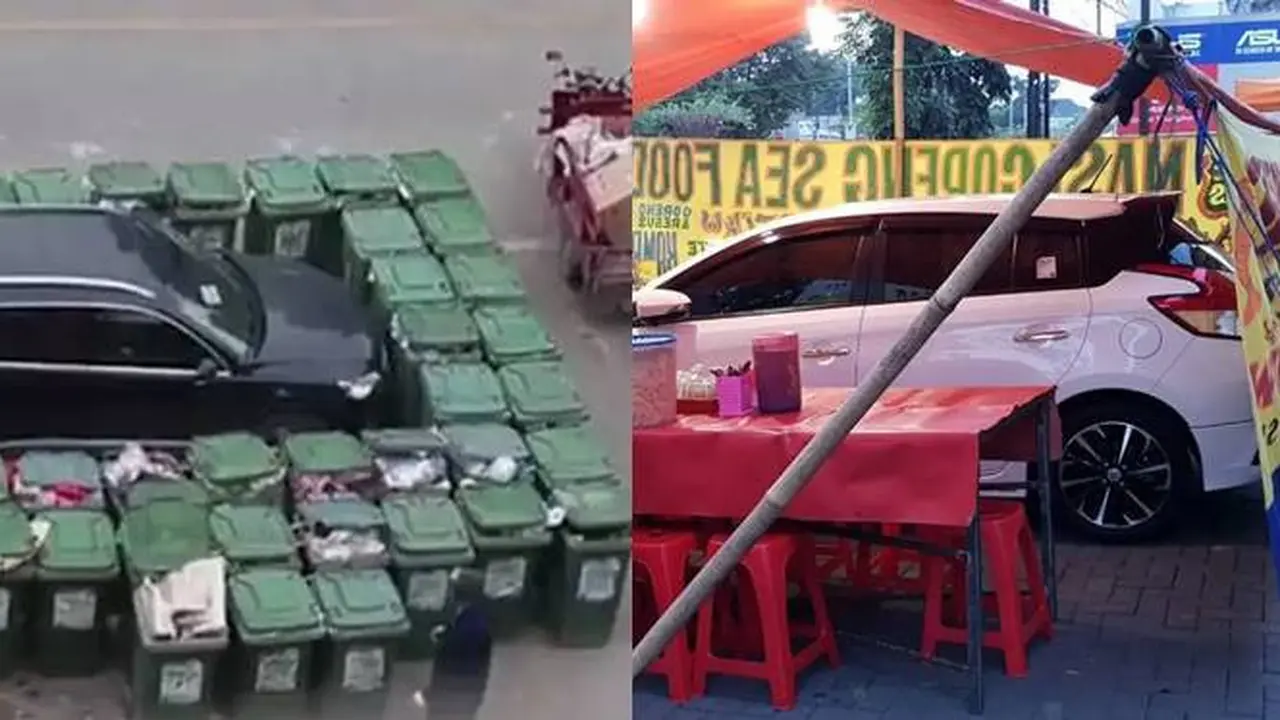 8 Potret Mobil Terjebak saat Parkir Ini Nyeleneh, Bikin Kasihan