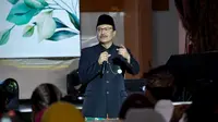 Menteri Sosial Saifullah Yusuf (Gus Ipul) saat menghadiri peringatan Hari Kartini 2025 di kantor Kementerian Sosial, Jakarta, Senin (21/4/2025). (Istimewa)
