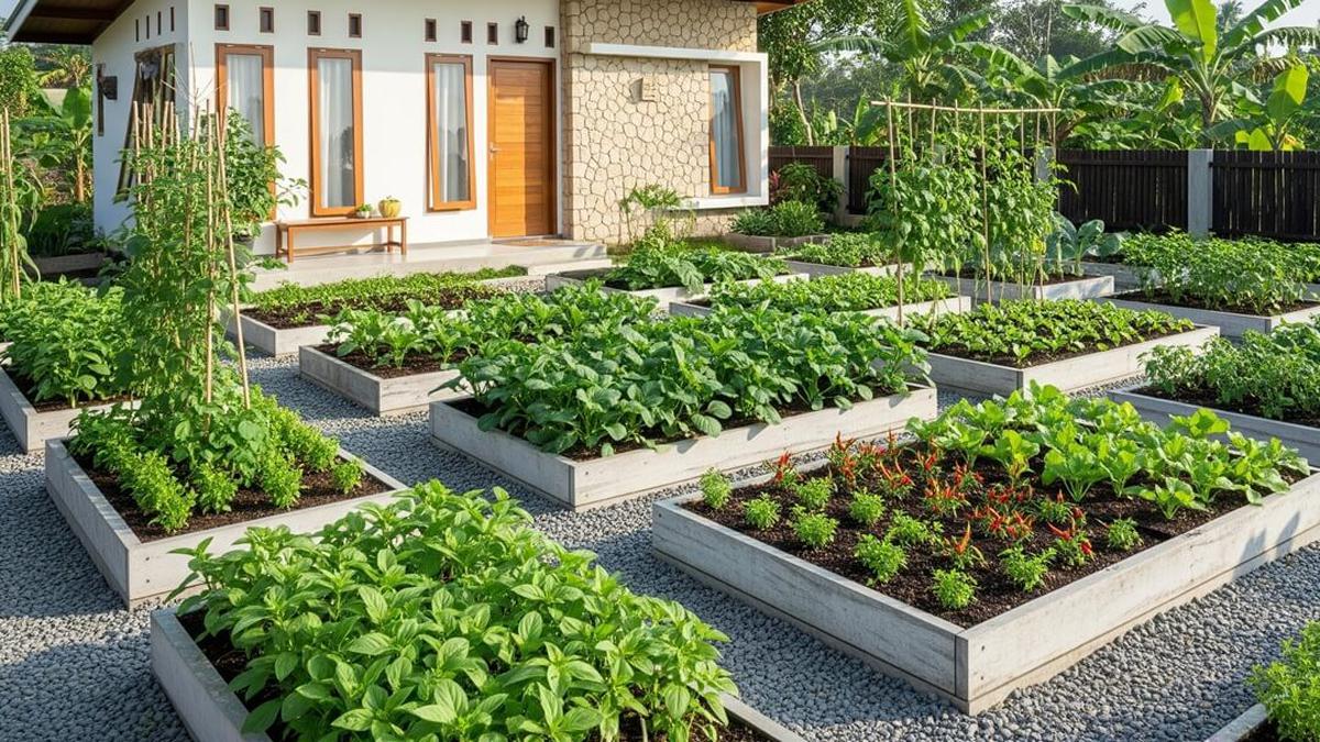 10 Rumah Mini Tapi Punya Kebun Sayur Luas, Hunian Sehat &amp; Hemat di Lahan Terbatas