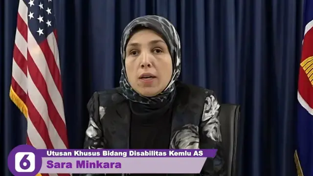 Penasihat Internasional Disabilitas AS Sara Minkara Utarakan Pendapat Soal Isu Inklusif di Indonesia. Foto: tangkapan layar Liputan6 Update.