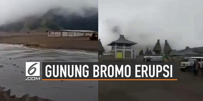 VIDEO: Detik-Detik Gunung Bromo Erupsi