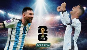 Lionel Messi Vs Cristiano Ronaldo Piala Dunia 2026. (Bola.com/Photo AFP/Graphic Wiwig Prayugi)