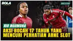 Rio Ngumoha tampil impresif saat Liverpool menang dramatis di markas Nottingham Forest, Minggu (22/2/2026). Pemain 17 tahun itu memicu perdebatan soal peluang menjadi starter di Premier League, setelah memberi dampak besar sebagai pemain pengganti.