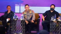 Kapolri Jenderal Listyo Sigit Prabowo menghadiri Forum Bisnis Sidang Pleno HIPMI dengan tema 'Kolaborasi Pengusaha Muda dalam Mendorong Pemulihan Ekonomi Nasional Pasca-Pandemi' di Hotel Trans Resort Bali, Jumat (18/3/2022).  (Ist)