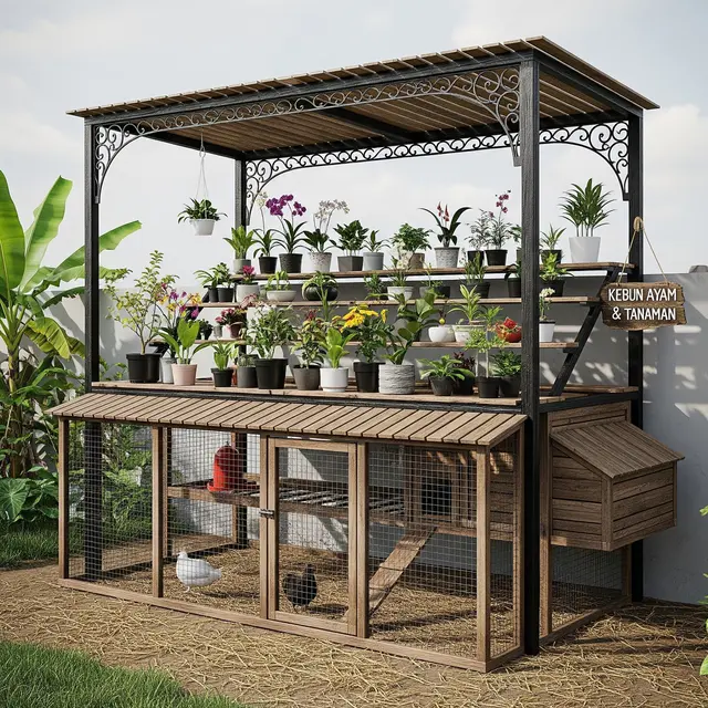 6 Desain Kandang Ayam yang Bisa Jadi Rak Tanaman, Urban Farming di Lahan Sempit