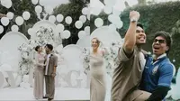 Potret Gender Reveal Kehamilan Aaliyah Massaid (Sumber: Instagram/thariqhalilintar)