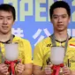 Indonesia merebut satu gelar pada Hong Kong Terbuka Super Series 2017 melalui ganda putra, Kevin Sanjaya Sukamuljo/Marcus Fernaldi Gideon, Minggu (26/11/2017). (PBSI)