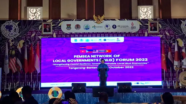 Pertemuan Forum PEMSEA NETWORK OF LOCAL GOVERNMENT (PNLG) 2022 di Hotel Atria, Gading Serpong, Kabupaten Tangerang, Rabu (26/10/2022).