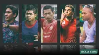 Bima Sakti, Bambang Pamungkas, Ismed Sofyan, Cristian Gonzales, dan Keith Gumbs (Bola.com/Adreanus Titus)