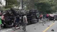 Kecelakaan Maut Sibolangit, Truk Galon Alami Rem Blong Hantam 8 Kendaraan