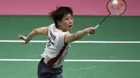 Akane Yamaguchi memimpin Jepang mengalahkan Thailand pada final Piala Uber 2018, Sabtu (26/5/2018) WIB. (AP Photo/Sakchai Lalit)