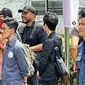 Sutradara Joko Anwar ikut turun ke jalan menyuarakan kawal putusan Mahkamah Konstitusi (MK) atas Undang-Undang Pilkada. (Nanda Perdana).