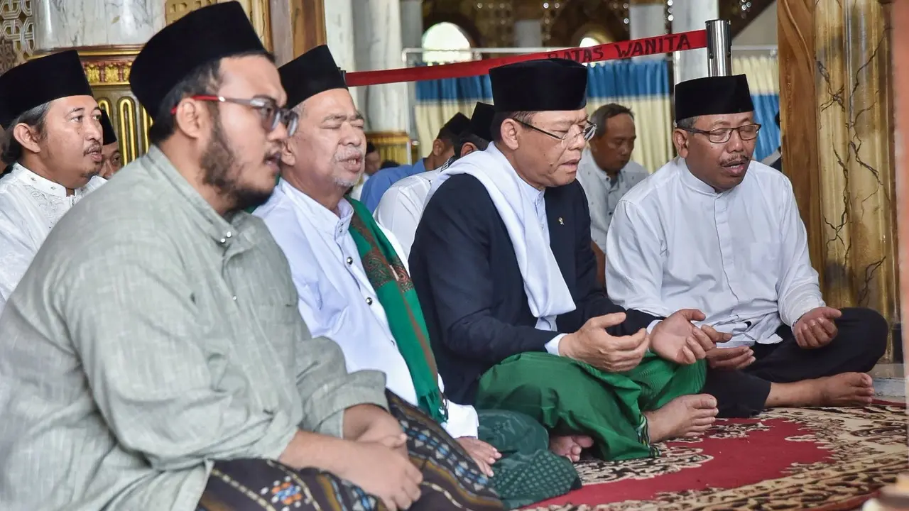 Utusan Khusus Presiden Bidang Ketahanan Pangan Muhamad Mardiono di Pondok Pesantren Al-Ibrohimy Galis, Bangkalan, Madura, Rabu (4/3/2026) (Istimewa)