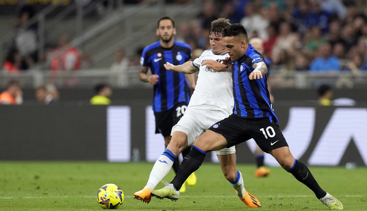 Setelah sebelumnya menjuarai Coppa Italia, kini Inter mengamankan posisi mereka di empat besar. (AP Photo/Antonio Calanni)