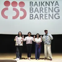 Philia Wibowo, Lili S. Budiana, Aleta Hanafi, dan Denny Sumargo pada Media Talk OCBC Baknya Bareng Bareng (Foto Dok: OCBC Indonesia).