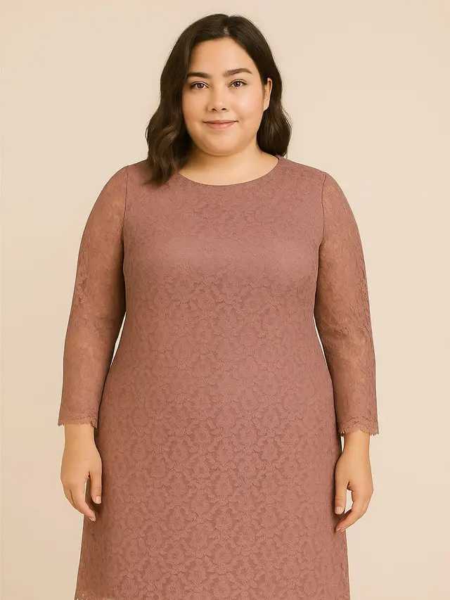 Model Dress Brokat Untuk Orang Plus Size dan Tidak Terlalu Tinggi