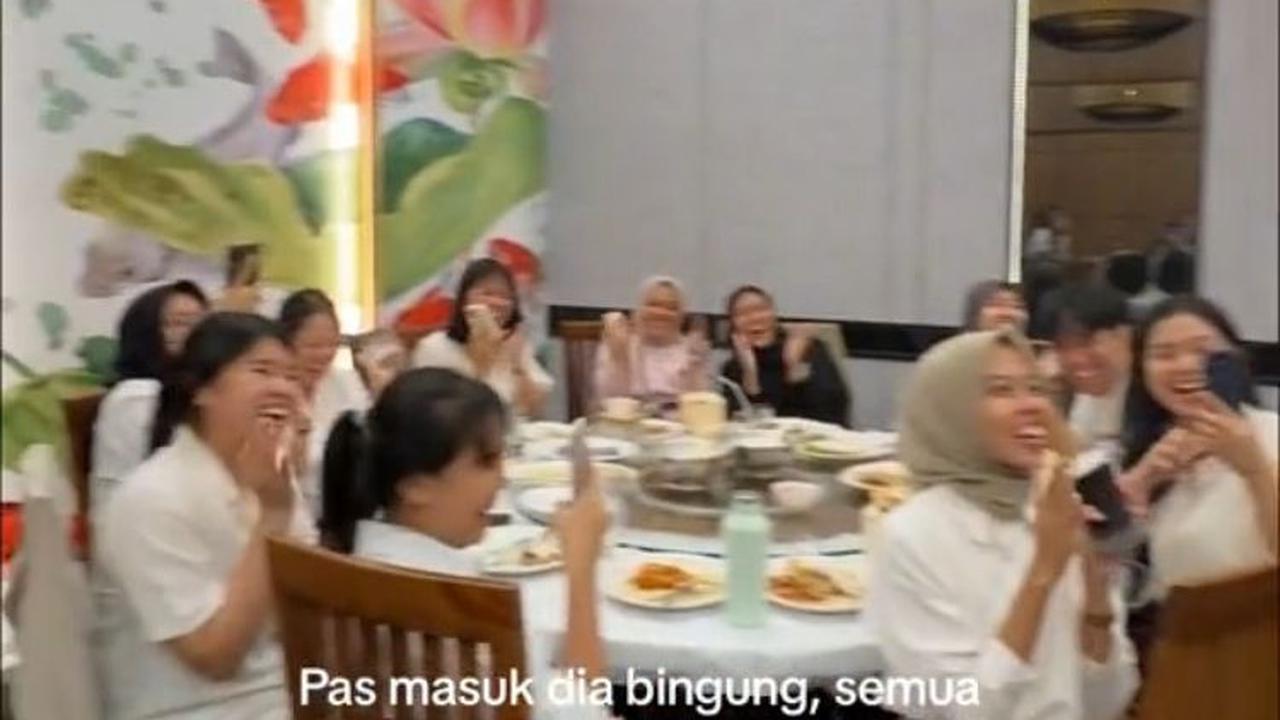 Viral Sekelompok Karyawan Buat Pesta Kejutan Ulang Tahun untuk OB Kantor, Aksinya Tuai Pujian