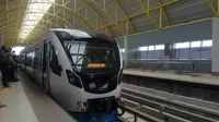 LRT Palembang menjadi kereta api cepat pertama di Indonesia (Liputan6.com / Nefri Inge)
