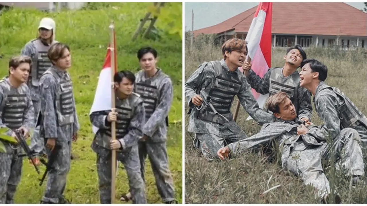 6 Pemotretan Personel Adam Musik Bertema Sumpah Pemuda, Berseragam Tentara