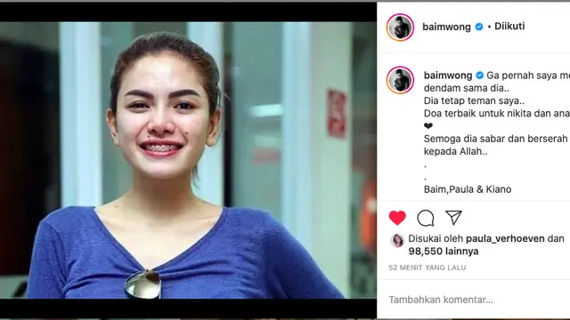 Unggahan Baim Wong