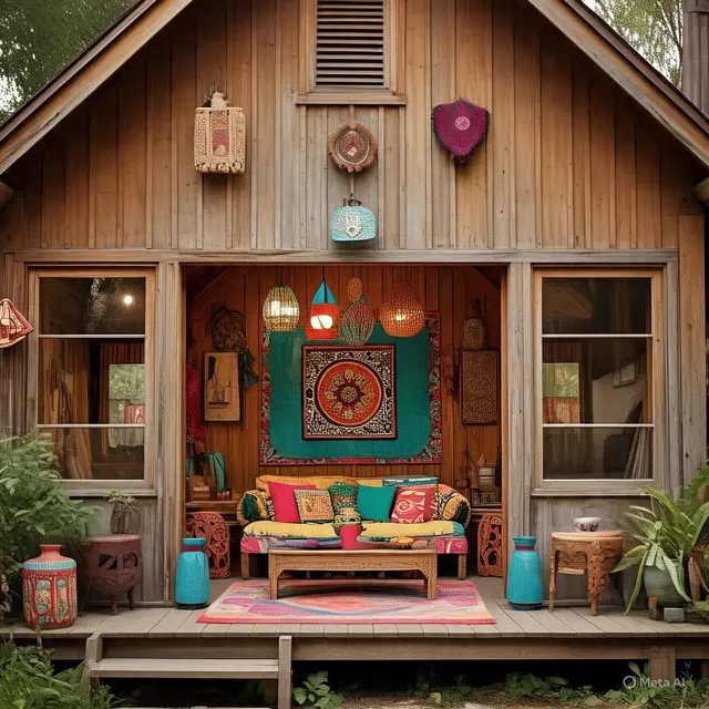 Rumah Kayu Bohemian Modern