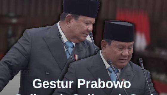 Momen Prabowo Celingak-Celingut Cari Kopi, Izin ke Puan Minum di Paripurna DPR