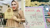 Wanita beli tas terbuat dari emas (Sumber: TikTok/_mirahayati)