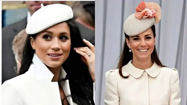 Sama-Sama Anggun, Ini 6 Potret Kate Middleton dan Meghan Markle Pakai Busana yang Mirip